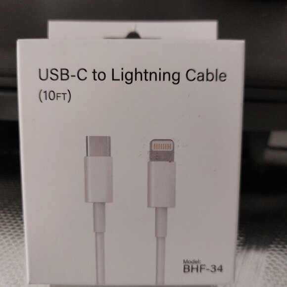 No Brand Name BHF-34 USB-C to Lightning Cable WHITE - Picture 1 of 3